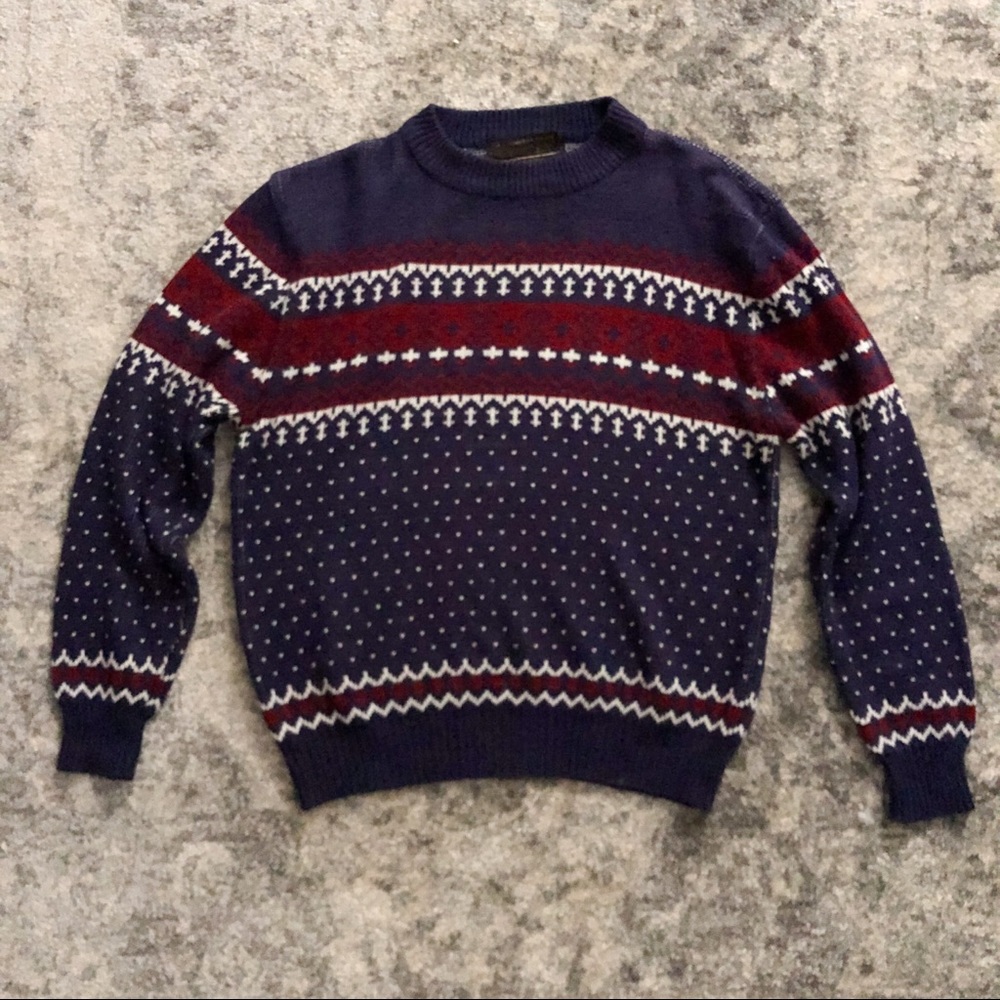 vintage fair isle sweater